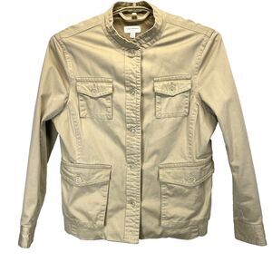 ISAAC MIZRAHI Women's Cargo Jacket Size XL Lined Faux Collar Utility RN17730